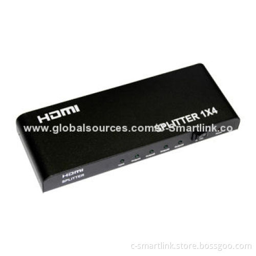 HDMI Splitter 1x4 HDMI V1.3, Supports HDCP, 3D, 1,080P, Easy to Use